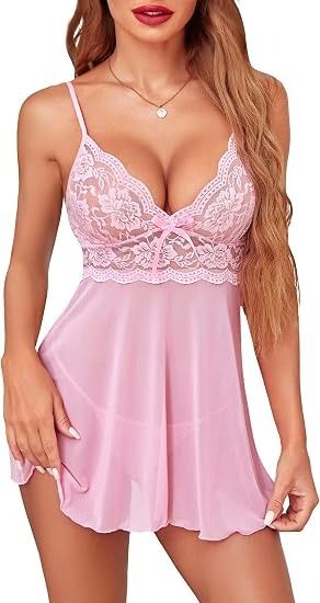 Immagine di Pink Lace Lingerie Dress 5